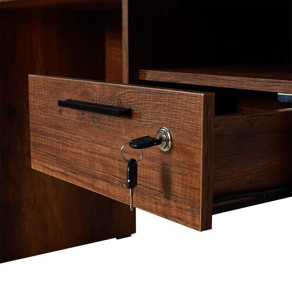 Γραφείο Ξύλινο Καρυδί 120x60x75εκ CMS-510-OO - Image 3