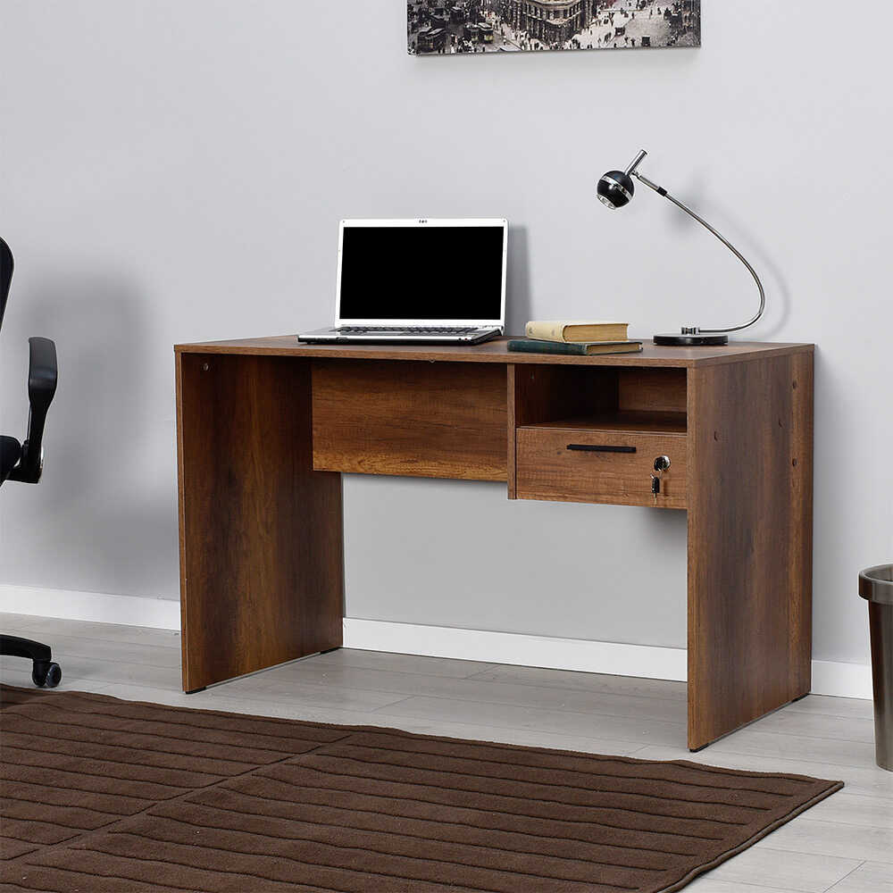 Γραφείο Ξύλινο Καρυδί 120x60x75εκ CMS-510-OO - Image 2