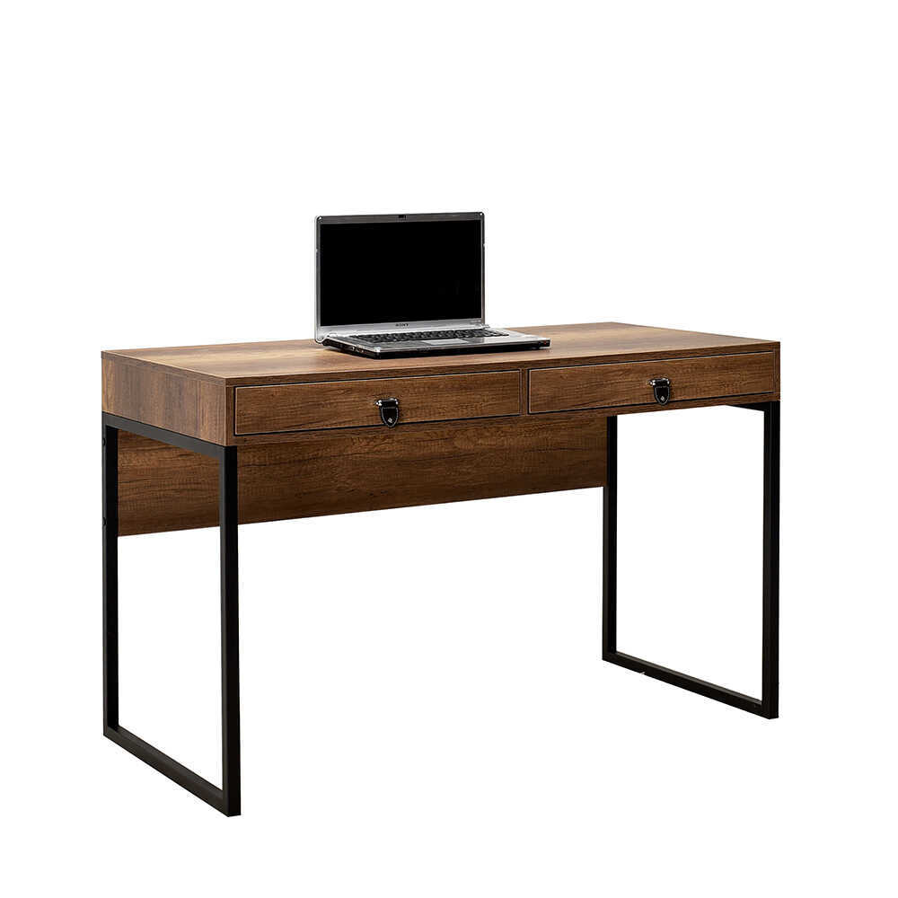 Γραφείο Ξύλινο με Μεταλλικά Πόδια Χρώμα Καρύδι 120x60x79εκ. CMS-922-OO - Image 2