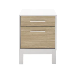 Κομοδίνο London με 1συρτάρι  Δρυς - Λευκό 45x60x45 εκ. (ΠxΥxΒ) KMD-1411-MB