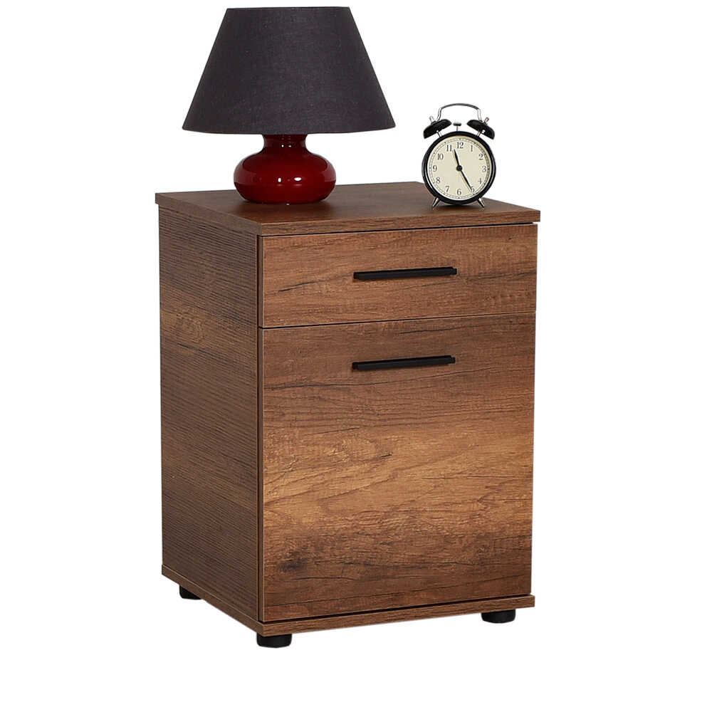 ΚΟΜΟΔΙΝΟ ΜΕ ΣΥΡΤΑΡΙ ΚΑΙ ΠΟΡΤΑΚΙ ADORE-511 ΜΕΛΑΜΙΝΗ ΧΡΩΜΑ Καρύδι 40Χ40Χ60cm - Image 5