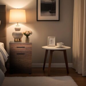 ΚΟΜΟΔΙΝΟ ΜΕ ΣΥΡΤΑΡΙ ΚΑΙ ΠΟΡΤΑΚΙ ADORE-511 ΜΕΛΑΜΙΝΗ ΧΡΩΜΑ Καρύδι 40Χ40Χ60cm