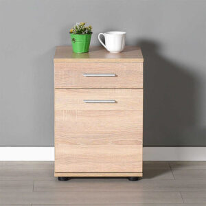 ΚΟΜΟΔΙΝΟ ΜΕ ΣΥΡΤΑΡΙ ΚΑΙ ΠΟΡΤΑΚΙ ADORE-511 ΜΕΛΑΜΙΝΗ ΧΡΩΜΑ SONOMA 40Χ40Χ60cm