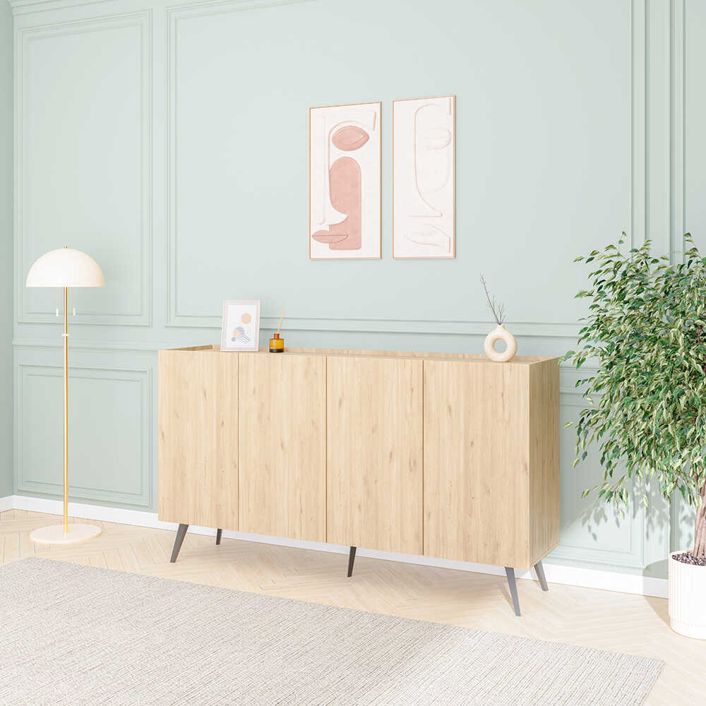 Μπουφές Florida Oak KNS-740-FF 180x100x43 cm - Image 8