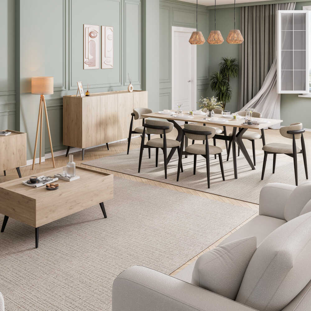 Μπουφές Florida Oak KNS-740-FF 180x100x43 cm - Image 6