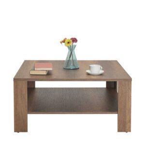 New Line Square Coffee Table - Dark Walnut (Oslo Walnut) 90x42x90 cm (ΠxΥxΒ) SHP-690-OO