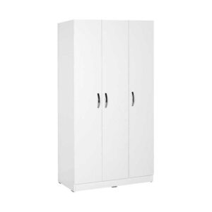 Τρίφυλλη Ντουλάπα Ρούχων TPGR Λευκή 91x47x182cm