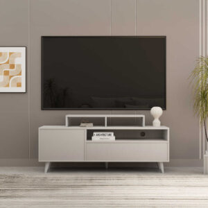 Ξύλινο Έπιπλο Τηλεόρασης Λευκό Μ150xΠ40xΥ53cm TVR-511-DD