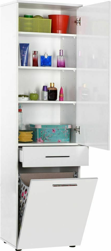 CHIOS IDEA DIAMOND Στήλη Μπάνιου Δαπέδου με Μελαμίνη Μ52xΒ38xΥ187cm Λευκή - Image 3