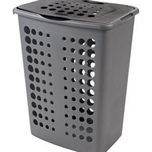 Curver Victor Καλάθι Απλύτων Πλαστικό με Καπάκι 45x34x57cm Γκρι