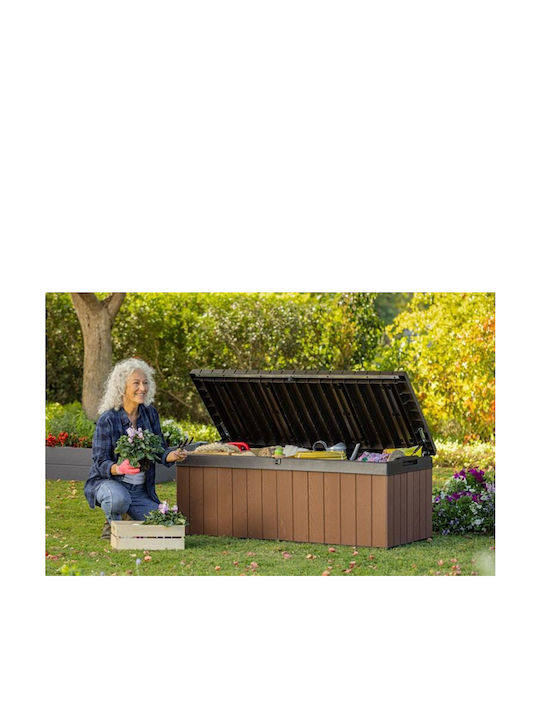 Keter Μπαούλο Αποθήκευσης Εξωτερικού Χώρου από Πολυπροπυλένιο 380lt Καφέ Μ132.2xΠ55.7xΥ47.4εκ. 26.00176 - Image 2