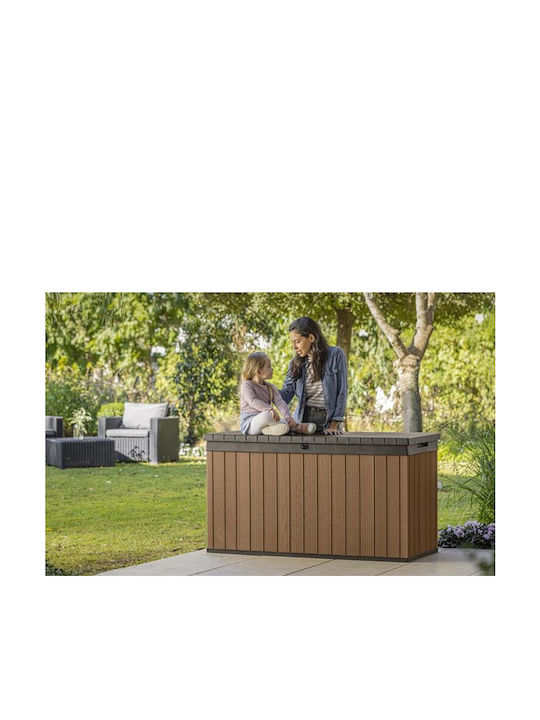 Keter Μπαούλο Αποθήκευσης Εξωτερικού Χώρου Darwin από Πολυπροπυλένιο 570lt Καφέ Μ132,2xΠ55,7xΥ71,2εκ. 26.00177 - Image 4