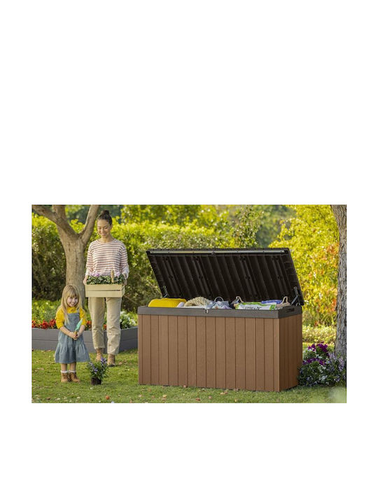 Keter Μπαούλο Αποθήκευσης Εξωτερικού Χώρου Darwin από Πολυπροπυλένιο 570lt Καφέ Μ132,2xΠ55,7xΥ71,2εκ. 26.00177 - Image 3