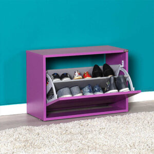 Ξύλινη Παπουτσοθήκη Step με 2 Ράφια Μώβ 60x30x42 Shc110_UU