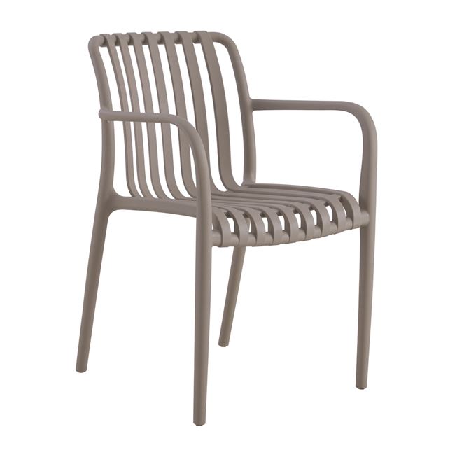 MODA Πολυθρόνα Στοιβαζόμενη PP - UV Protection Απόχρωση Mocha ΔΙΑΣΤΑΣΕΙΣ 55x58x81cm