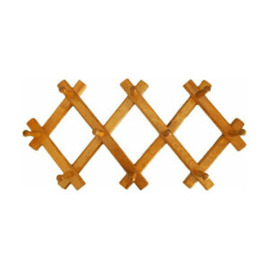 Κρεμάστρα Τοίχου Φυσαρμόνικα Φυσικό Ξυλινη 10 Θέσεων 85x14cm