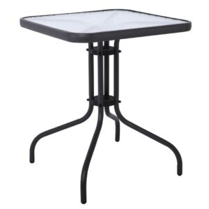 Τραπέζι Κήπου - Βεράντας, Μέταλλο Βαφή , Επιφάνεια Γυαλί 70Χ70